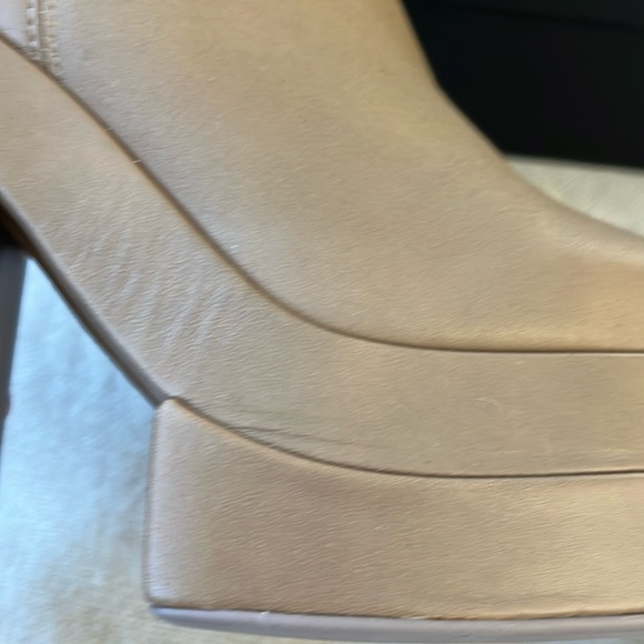 Anthropologie NWT Paloma Barceló Camel Taupe Chelsea Chunky Heel Platform Boot 🌈 - Picture 7 of 8